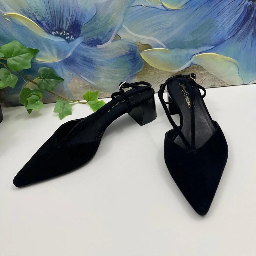 JEFFREY CAMPBELL Annemarie Slingback Pumps in Black Size 6 - Picture 3 of 15